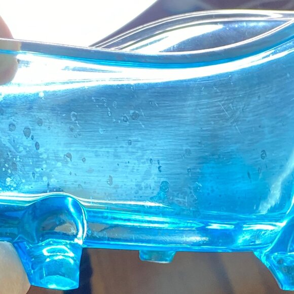 Bath and Body Works Aqua Glass Miniature Claw Foot Bath Tub - Picture 7 of 11